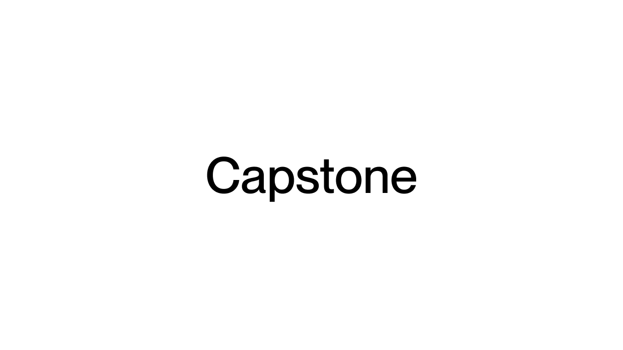 Capstone on a white background